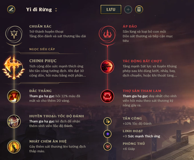 Bảng ngọc Master Yi Top