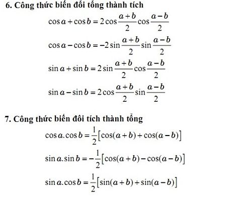 bang cac cong thuc luong giac lop 9 10 4