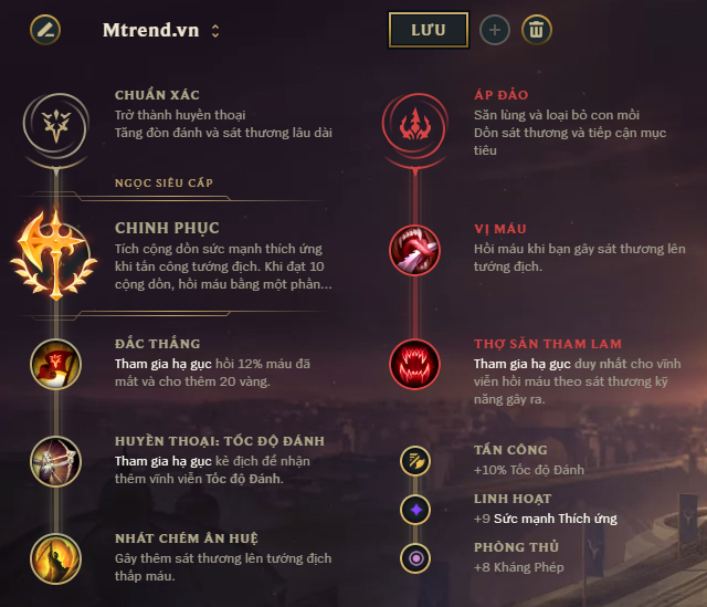 Guide Yasuo mùa 10: Cách chơi, cách lên đồ, bảng ngọc bổ trợ tái tổ hợp cho Ys Top, Mid mạnh nhất 4 Bảng bổ trợ Yasuo Mid