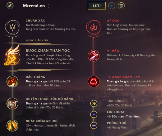 Guide Yasuo mùa 10: Cách chơi, cách lên đồ, bảng ngọc bổ trợ tái tổ hợp cho Ys Top, Mid mạnh nhất 5 Bảng bổ trợ Yasuo Pentakill
