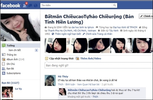 Tên facebook tiếng Anh