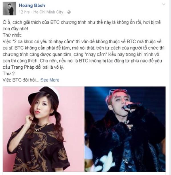 Trang Pháp tung bằng chứng tố MTV thiên vị Sơn Tùng khiến mình phải hủy diễn 6 trang phap tung bang chung mtv thien vi son tung khien minh phai huy dien 3