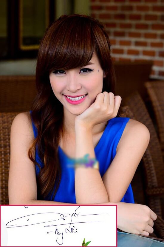 chu ky dep cua ca sy Dong Nhi