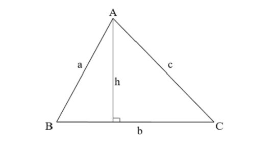 Công thức Heron tính đường cao