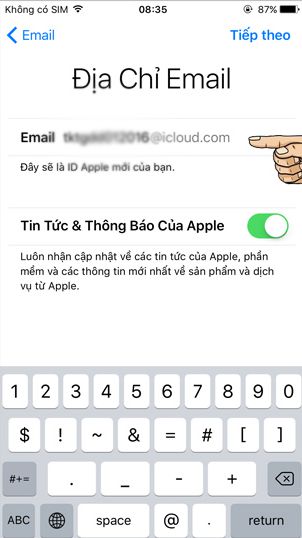 dang ky tao tai khoan icloud tren iphone ipad nhanh nhat 7