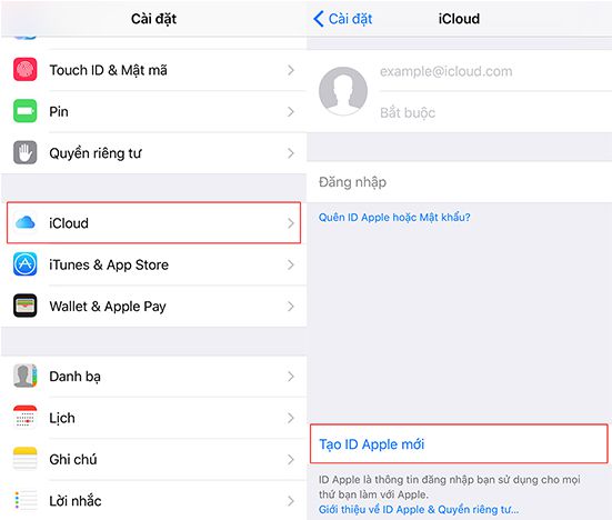 dang ky tao tai khoan id apple tren iphone ipad cuc nhanh 1
