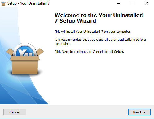 Cài đặt Your Uninstaller Pro Bước 1