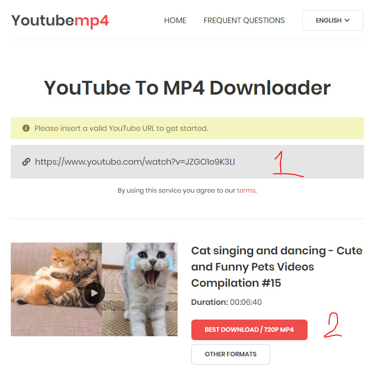 Cách Download video Youtube trên YouTubeMP4