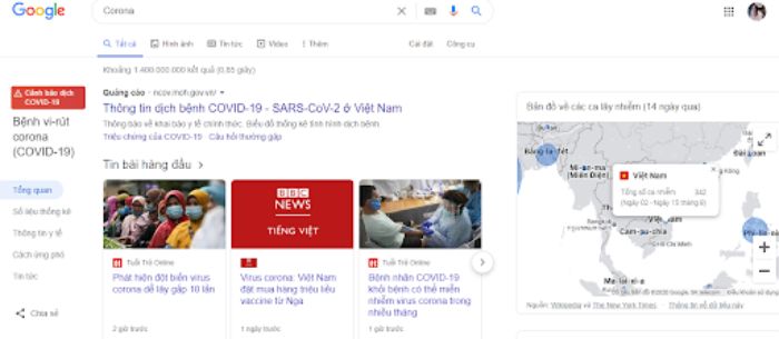 Các website xem thống kê COVID toàn cầu liên tục làm mới thông tin