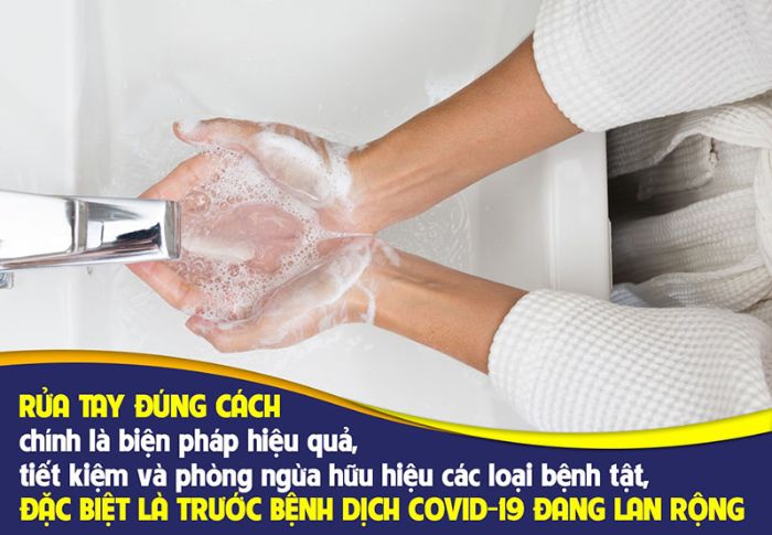 Cách giảm tỷ lệ lây nhiễm COVID là rửa tay, vệ sinh thường xuyên