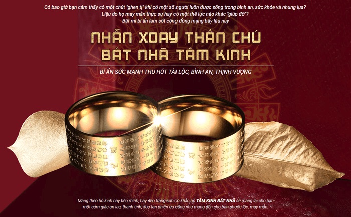 Nhẫn Bát Nhã Tâm Kinh - Nhẫn Xoay Thần Chú Kỳ Diệu 7 Không nên mua thấy giá bán nhẫn quá rẻ